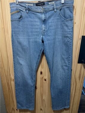 Men's 38x32” Alberto modem fit stone color jeans